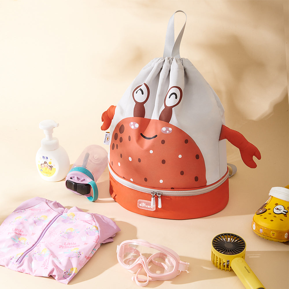 SUNVENO Sling 3D School/Swimming Bag w/Shoe Compartment - Orange