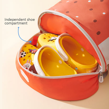 SUNVENO Sling 3D School/Swimming Bag w/Shoe Compartment - Orange