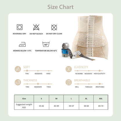 SUNVENO 2 in 1 Body Shaper Combo - Beige, XL