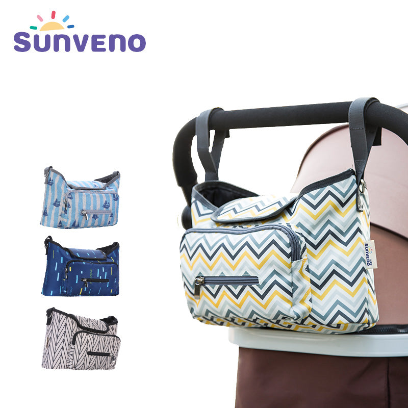 SUNVENO Baby Stroller Organizer/Bag - Yellow wave