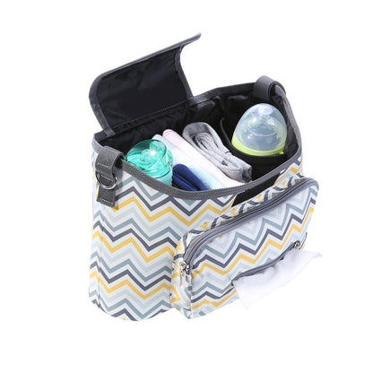 SUNVENO Baby Stroller Organizer/Bag - Yellow wave