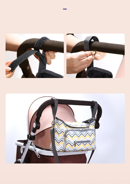 SUNVENO Baby Stroller Organizer/Bag - Yellow wave