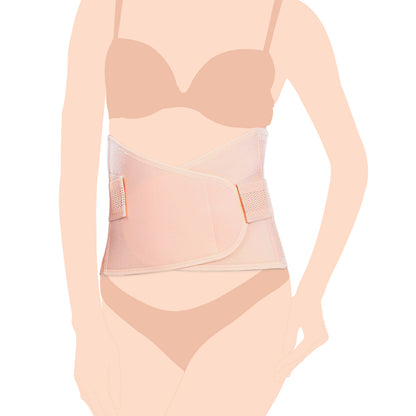 SUNVENO دعامة بطن للأمومة بمقبض متقاطع - بيج، كبير