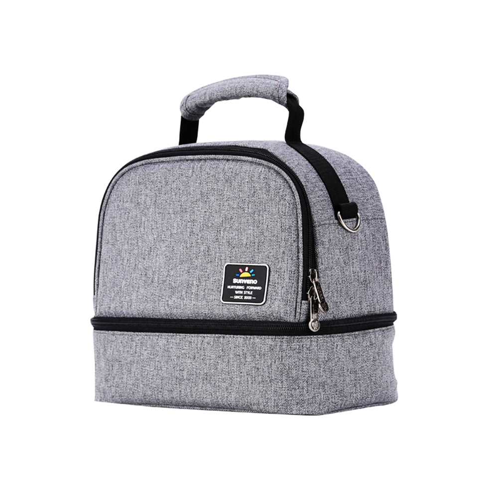 SUNVENO Insulated Bottle/Lunch Bag - Grey