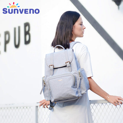 SUNVENO Vouge Diaper Bag - Grey