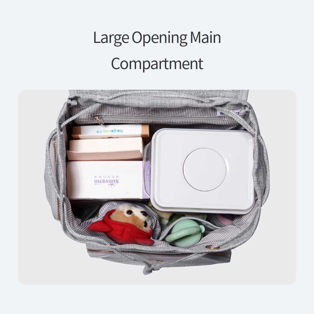 SUNVENO Vouge Diaper Bag - Grey