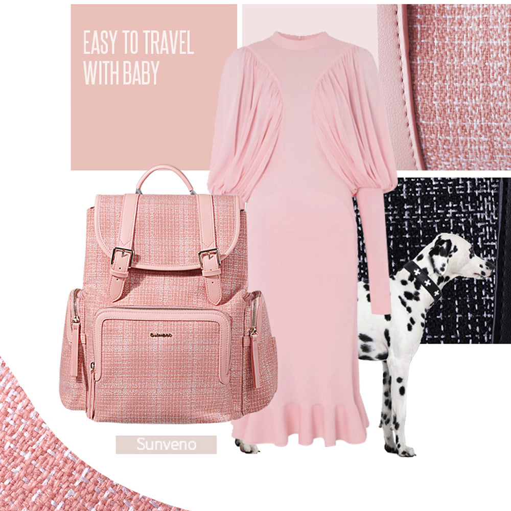 SUNVENO Vouge Diaper Bag - Tanned Rose