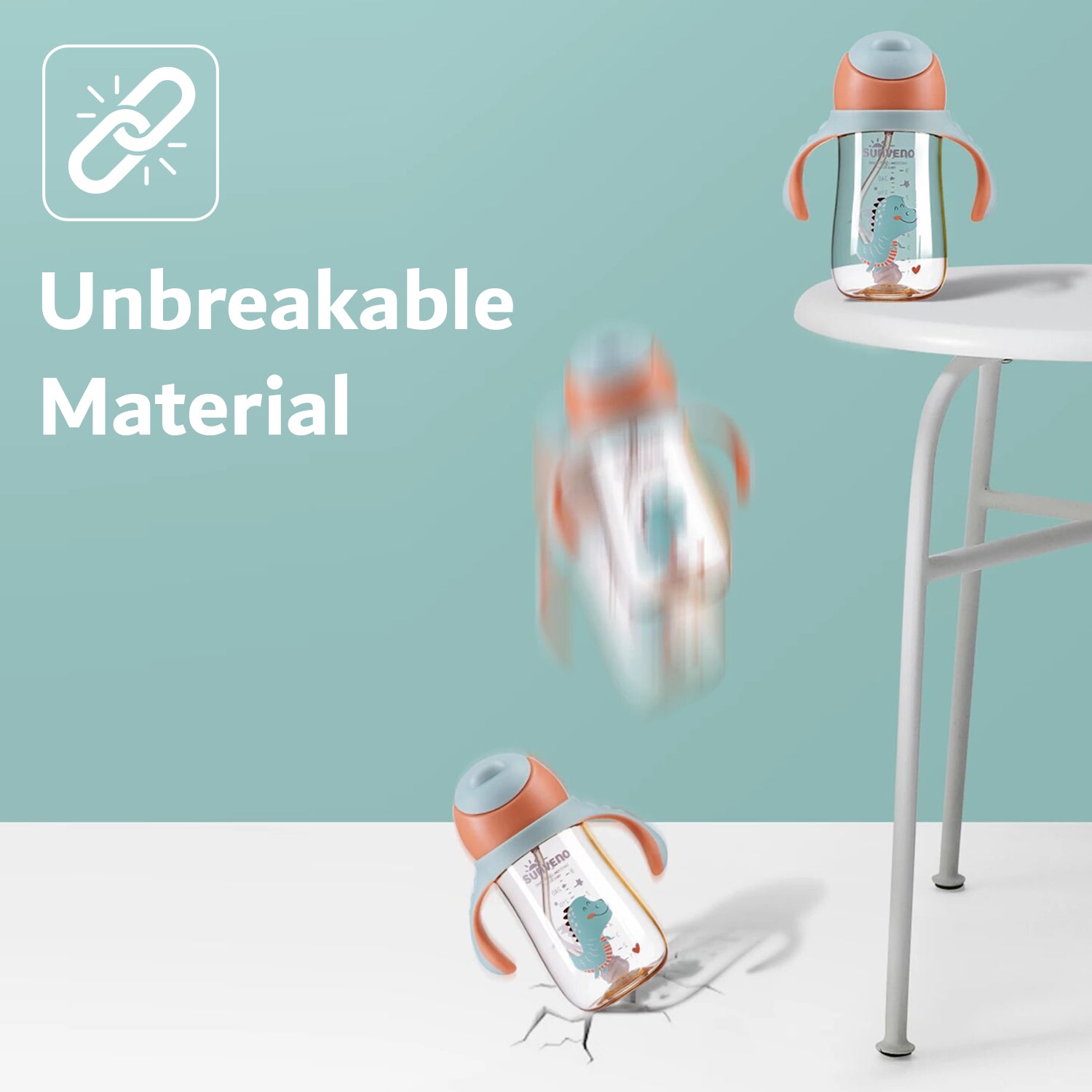 Sunveno Water Cup/Feeding Bottle 300ml - Green