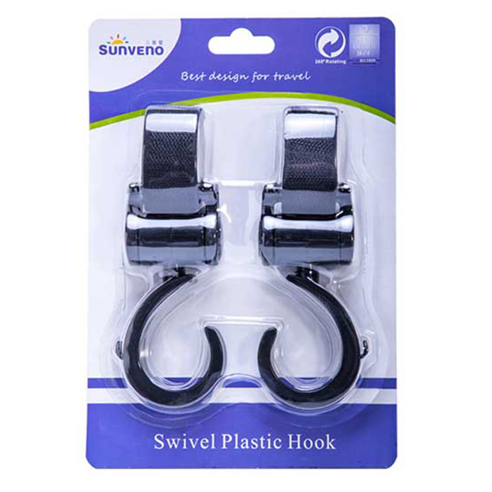 SUNVENO Diaper Bag - XL - Black with SUNVENO Stroller Hooks