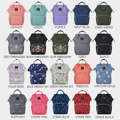 SUNVENO Diaper Bag - XL - Black with SUNVENO Stroller Hooks