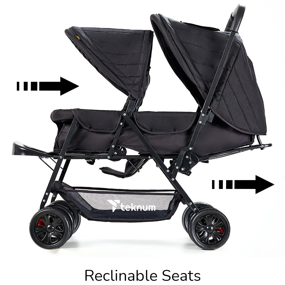 TEKNUM Double Baby Stroller - Black