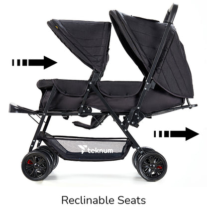 TEKNUM Double Baby Stroller - Black