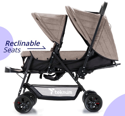TEKNUM Double Baby Stroller - Khaki