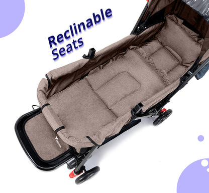 TEKNUM Double Baby Stroller - Khaki