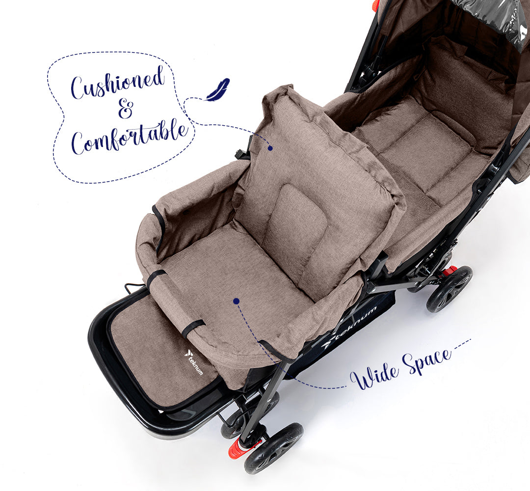 TEKNUM Double Baby Stroller - Khaki