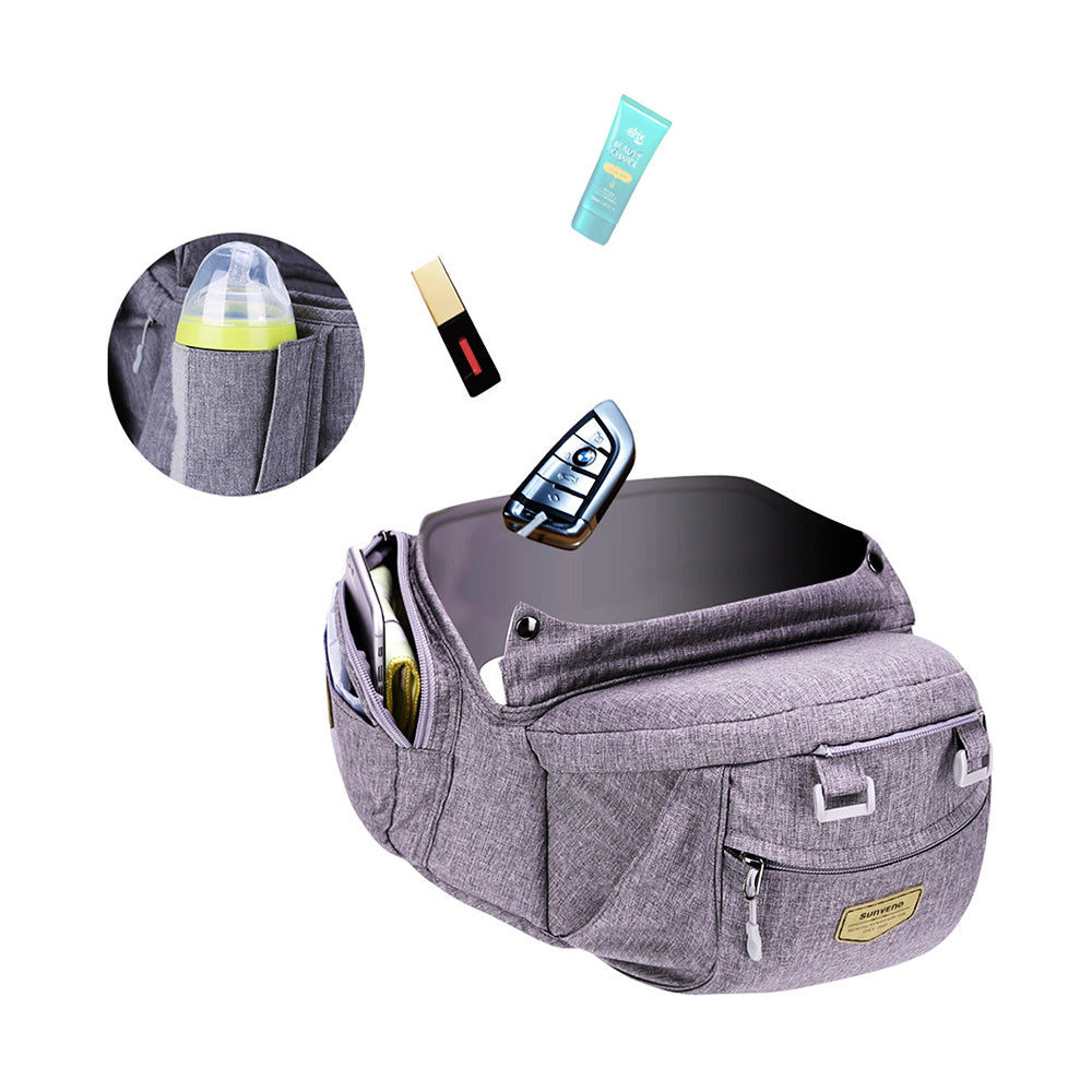 حاملة الأطفال المريحة من صن فينو بتصميم الكنغر - رمادية