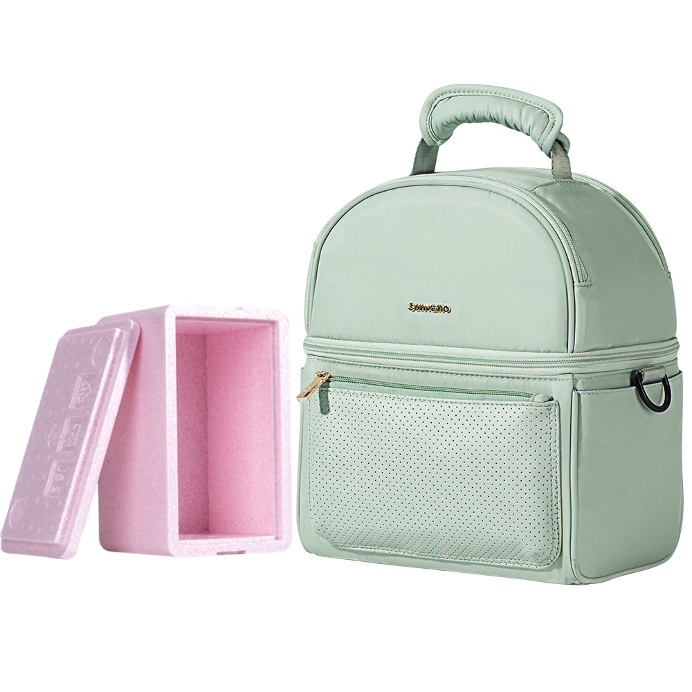 SUNVENO - Insulated Lunch Bag wt Thermos Box - Green