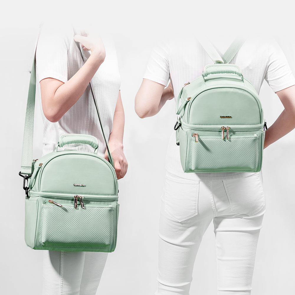 SUNVENO - Insulated Lunch Bag wt Thermos Box - Green