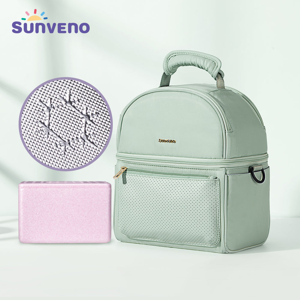 SUNVENO - Insulated Lunch Bag wt Thermos Box - Green