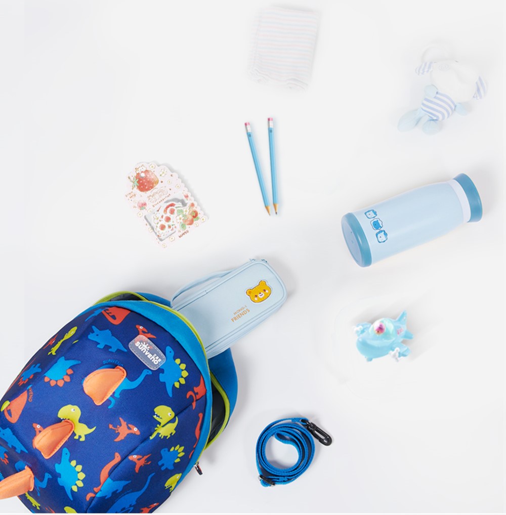 SUNVENO - Kids Backpack Large - Dinosaur Blue