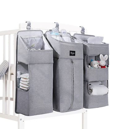 SUNVENO Baby Bedside Portable Crib Organizer - Grey