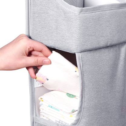 SUNVENO Baby Bedside Portable Crib Organizer - Grey