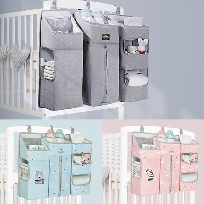 SUNVENO Baby Bedside Portable Crib Organizer - Grey