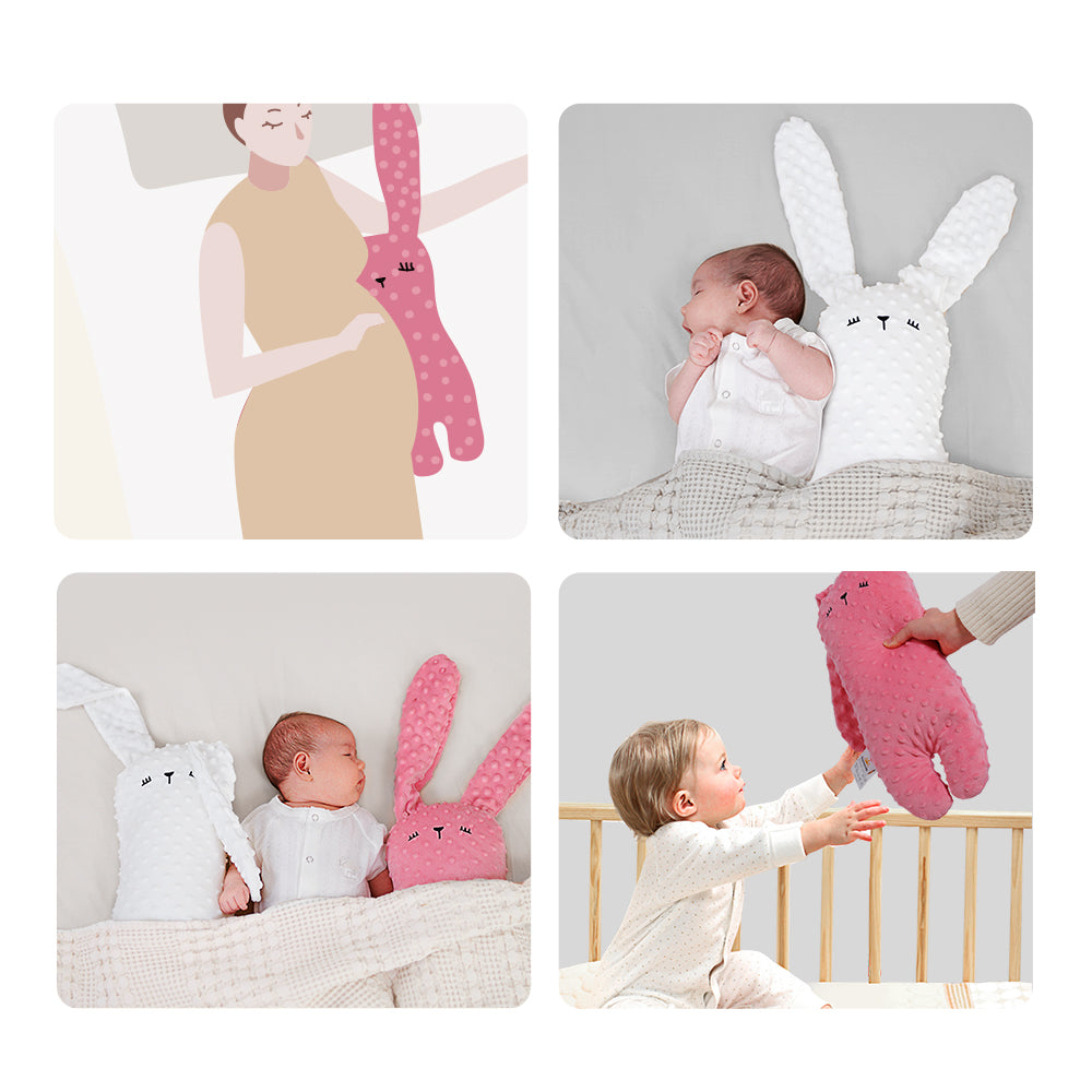 SUNVENO Baby Comforting Rabbit Pillow - Pink