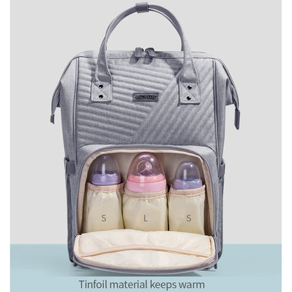 SUNVENO Diaper Bag - Nova Grey + Stroller Hooks