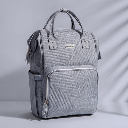 SUNVENO Diaper Bag - Nova Grey + Stroller Hooks