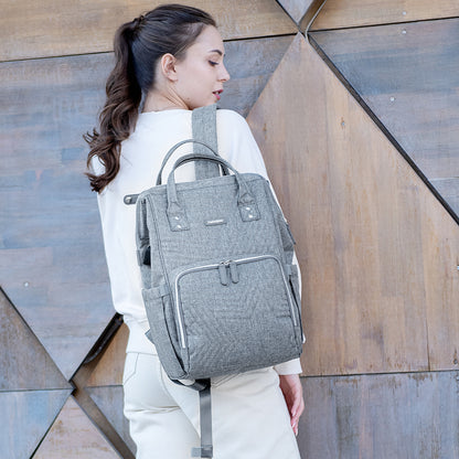 SUNVENO Diaper Bag - Nova Grey + Stroller Hooks