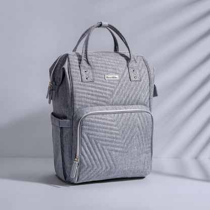 SUNVENO Diaper Bag - Nova Grey + Stroller Hooks
