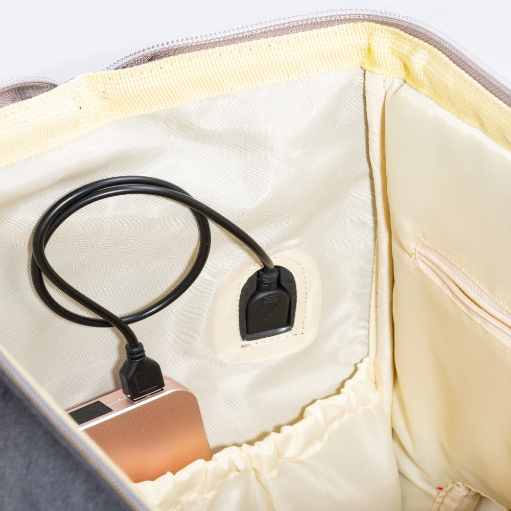 SUNVENO Diaper Bag - Nova Grey + Stroller Hooks