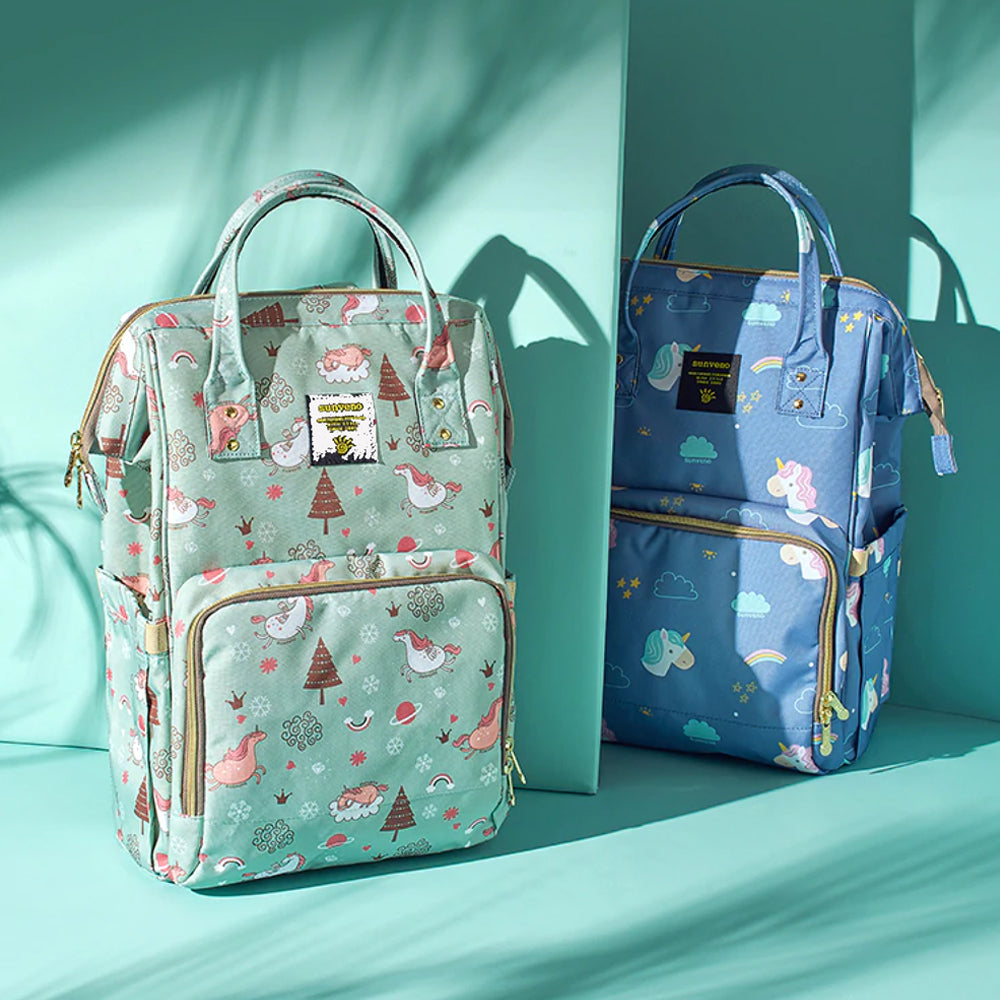SUNVENO Diaper Bag - Unicorn Blue