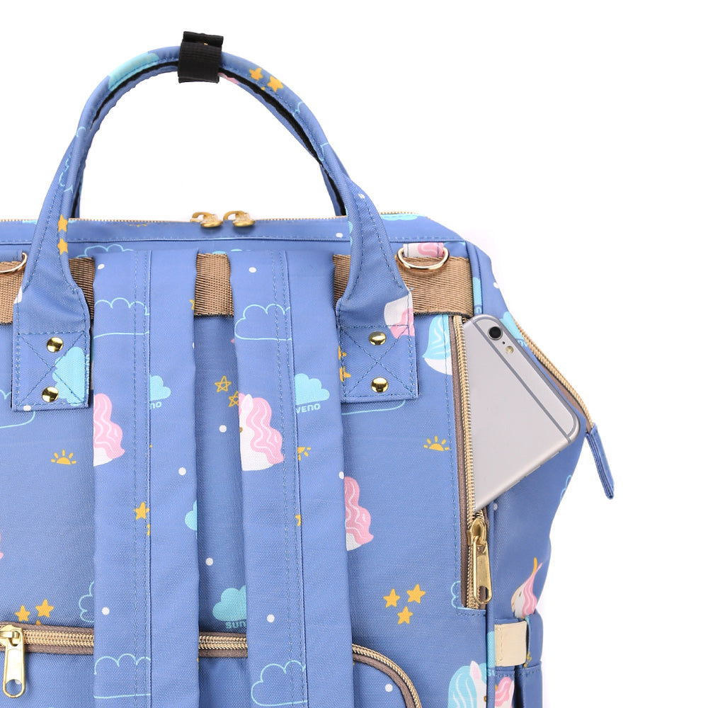 SUNVENO Diaper Bag - Unicorn Blue