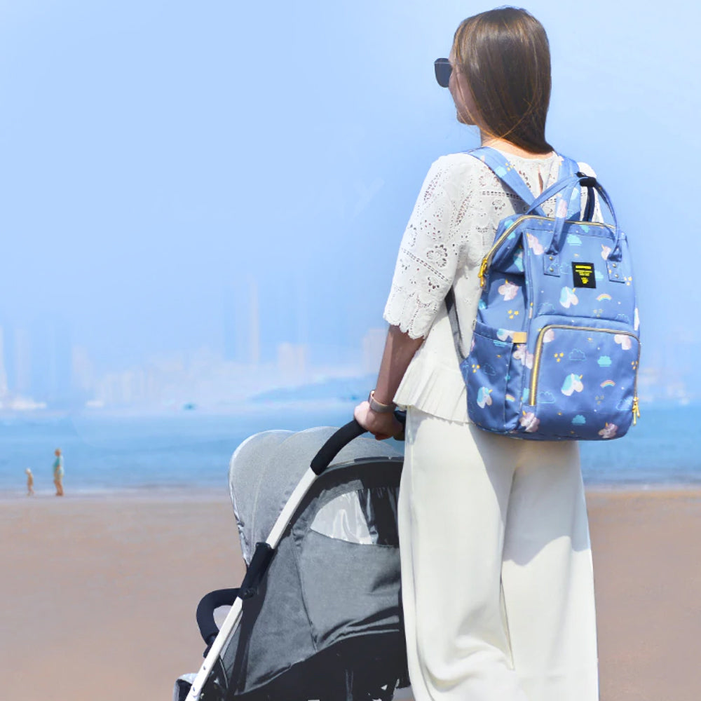 SUNVENO Diaper Bag - Unicorn Blue
