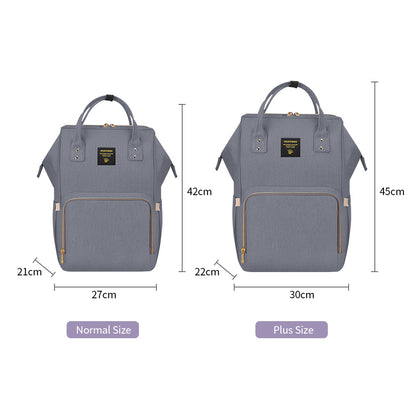 SUNVENO Diaper Bag - XL - Grey with SUNVENO Stroller Hooks