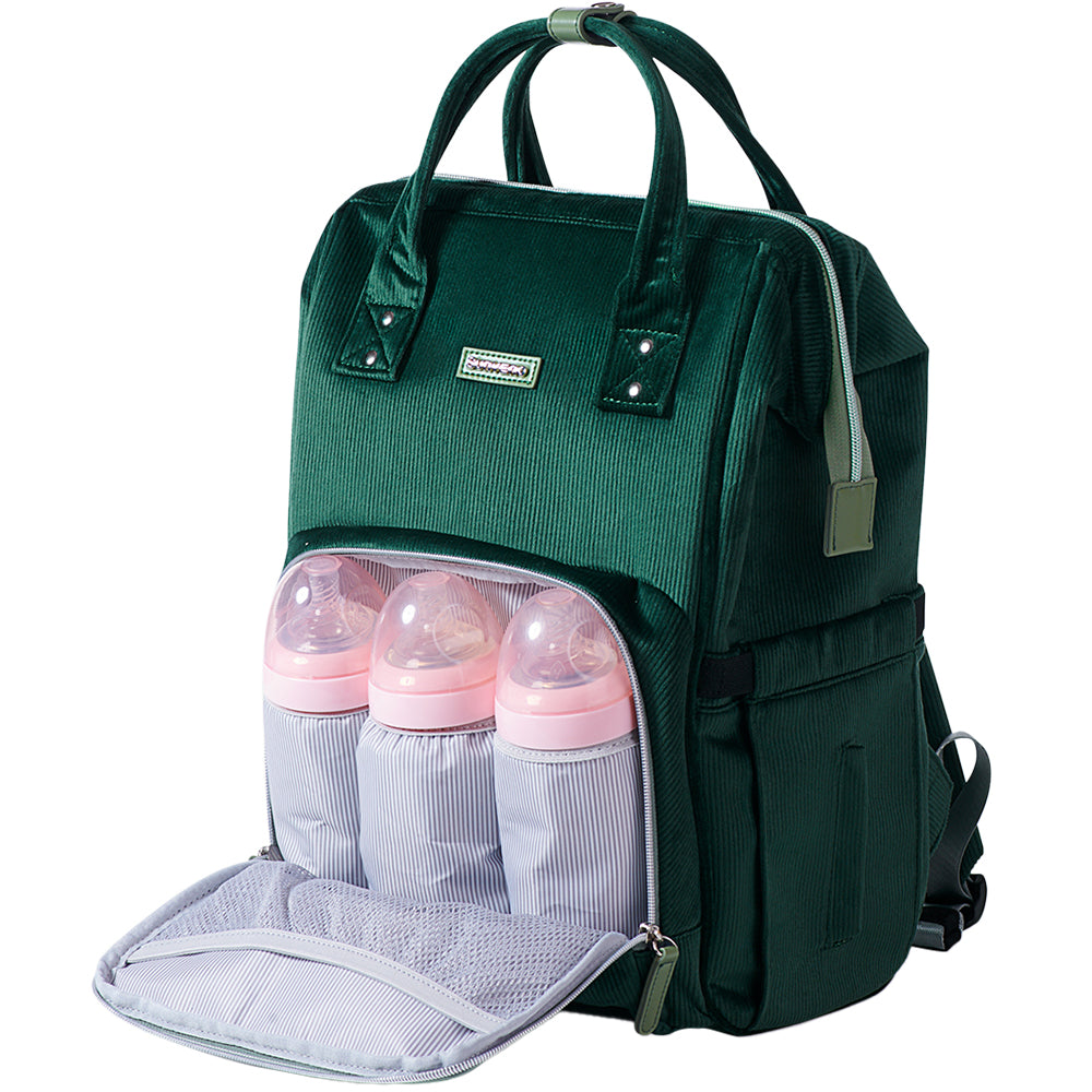 SUNVENO Diaper Bag Corduroy - Green