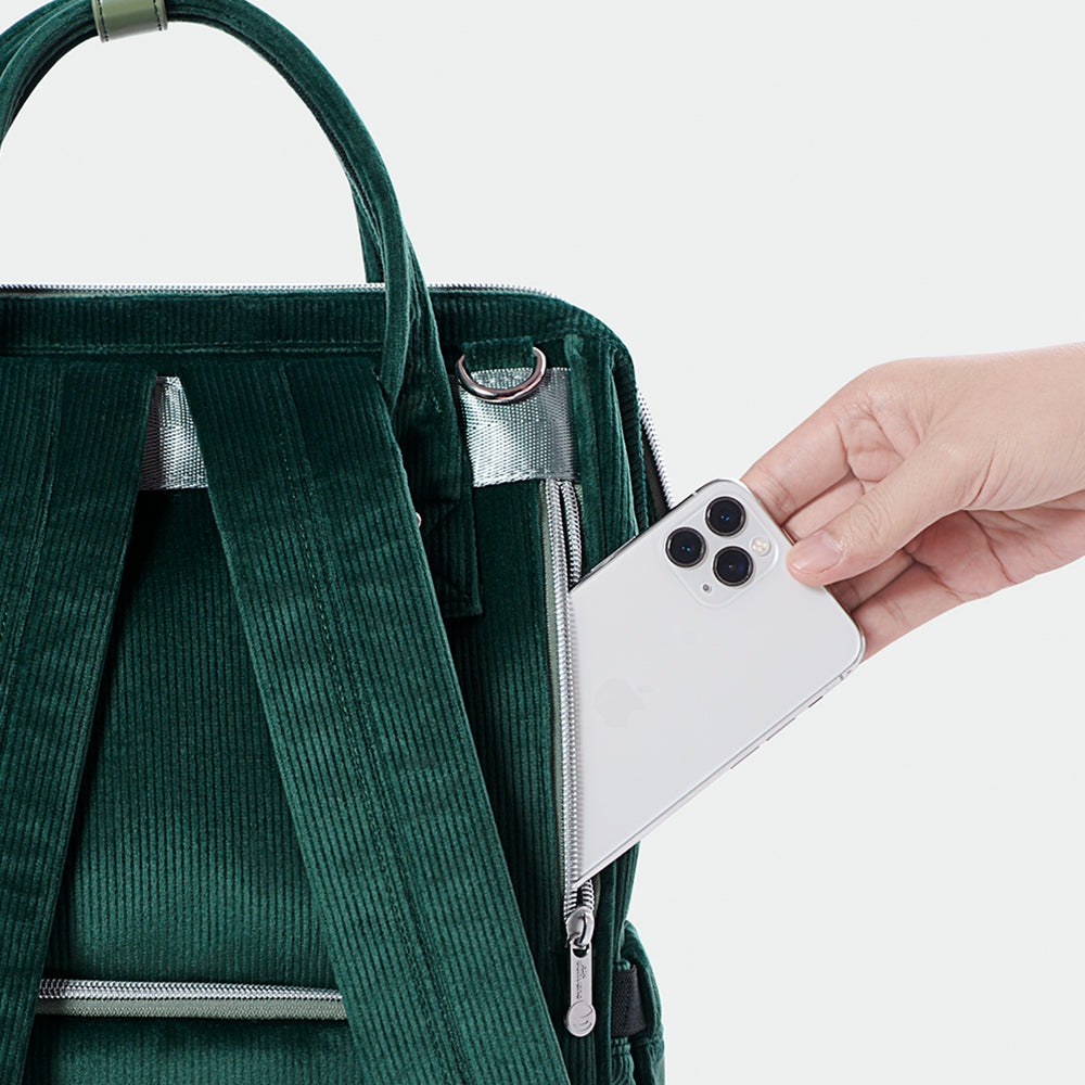 SUNVENO Diaper Bag Corduroy - Green