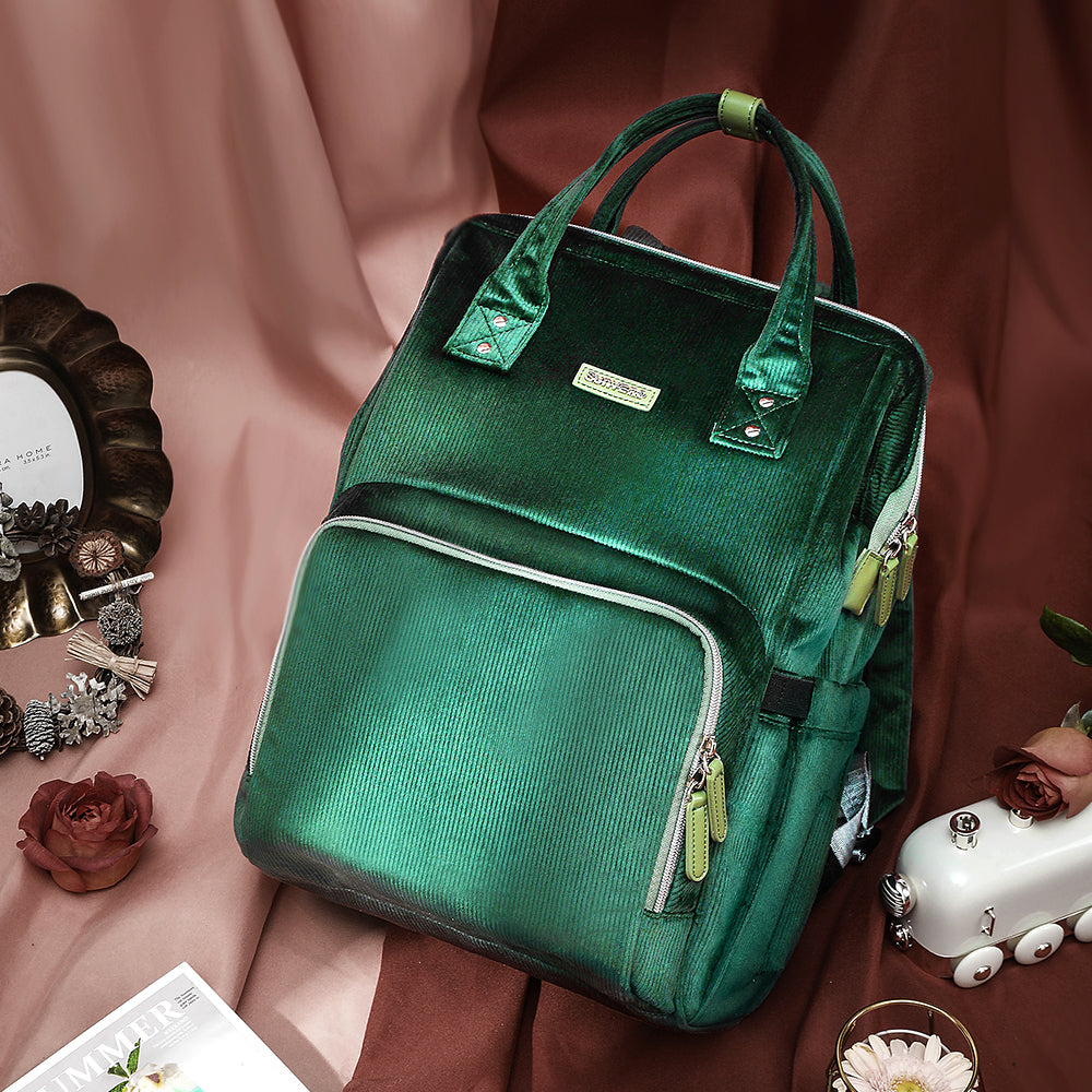 SUNVENO Diaper Bag Corduroy - Green