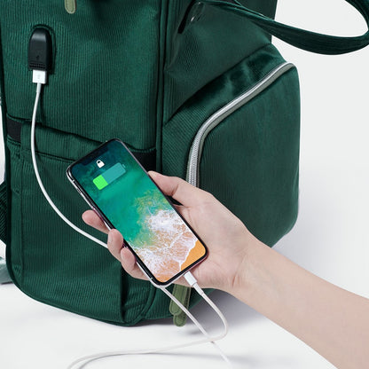 SUNVENO Diaper Bag Corduroy - Green