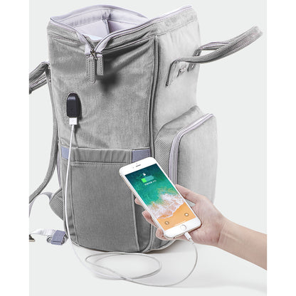 SUNVENO Diaper Bag Corduroy - Grey