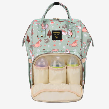 SUNVENO Diaper Bag Green Dream XL w/SUNVENO Stroller Hooks