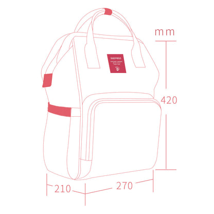 SUNVENO Diaper Bag with USB - Navy Blue