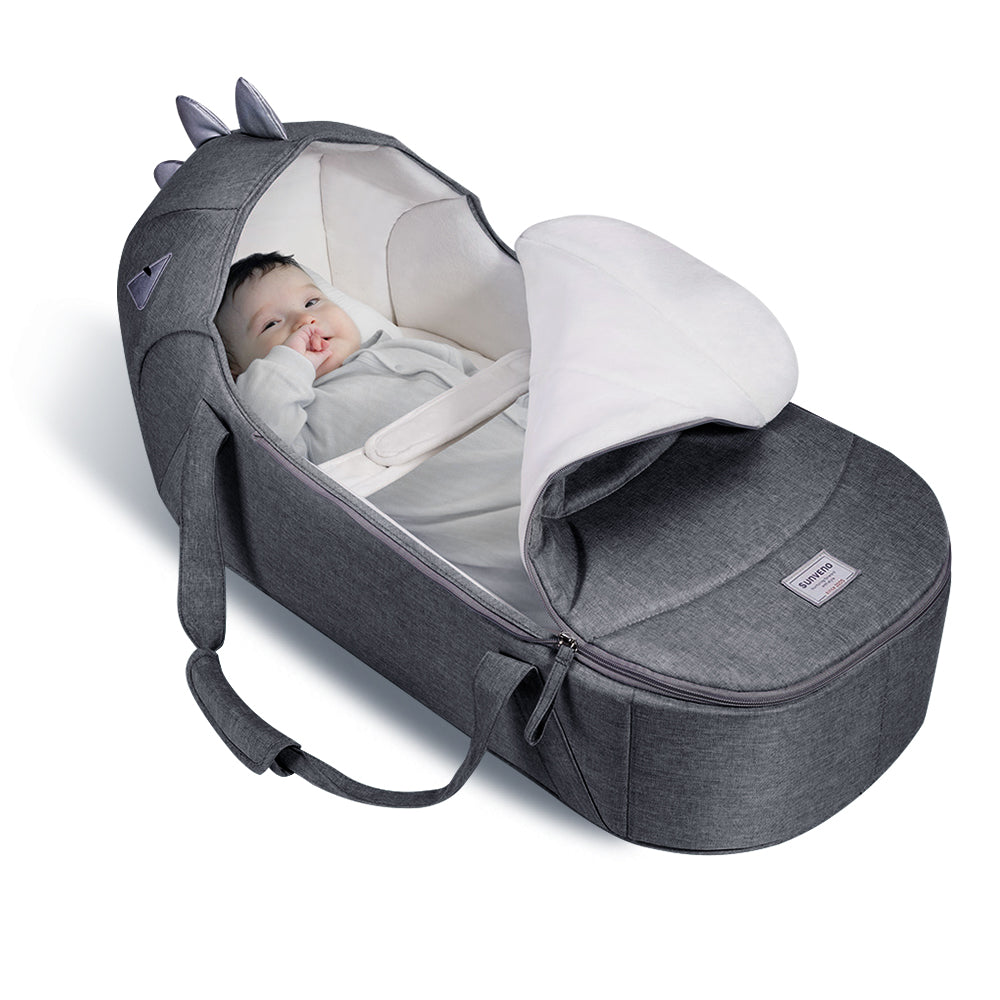 SUNVENO Foldable Travel Carry Cot - Grey