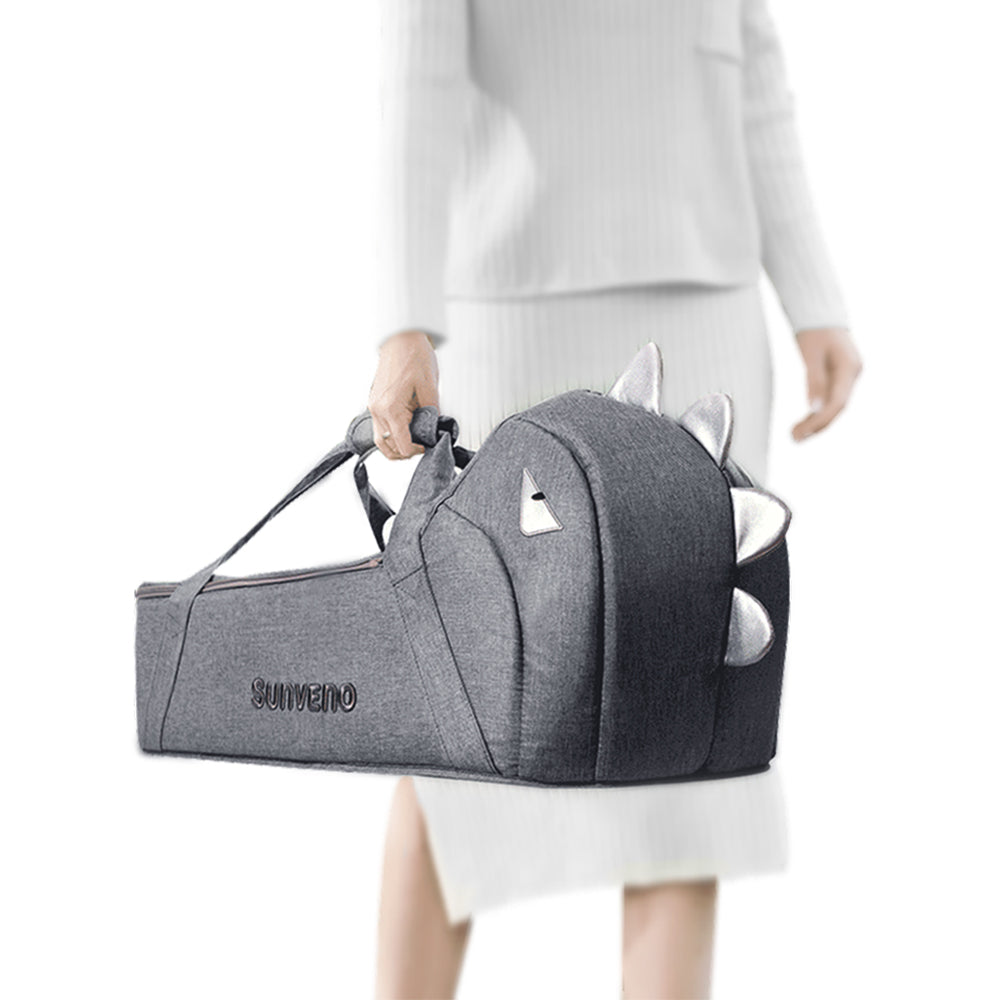 SUNVENO Foldable Travel Carry Cot - Grey