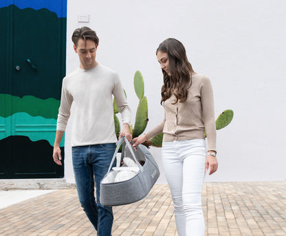 SUNVENO Foldable Travel Carry Cot - Grey