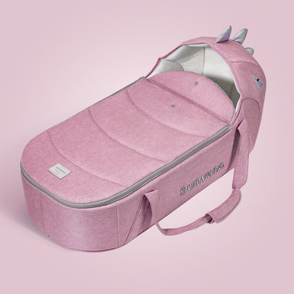 SUNVENO Foldable Travel Carry Cot - Pink