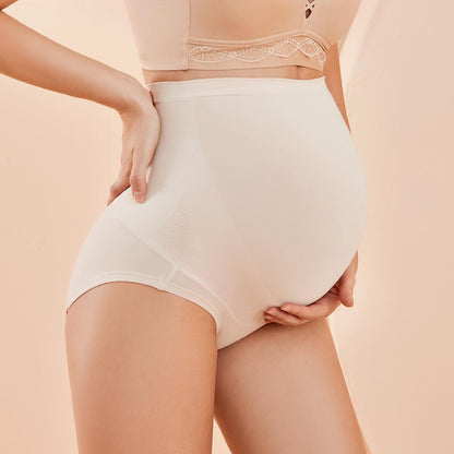 SUNVENO High Waist Pregnancy Support Cotton Panties - SKIN XXL