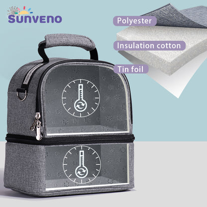 SUNVENO Insulated Office Lunch Bag - Space Grey